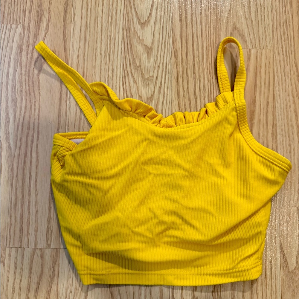 Yellow Ruffled Girl’s Dance Top